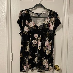 NWOT Torrid Corset Floral Babydoll Top